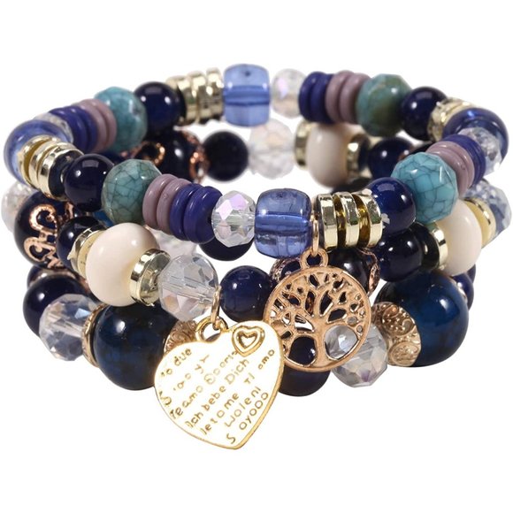 Twinfree Bohemian Bracelets for Women Stretch Multilayer Colorful Beads … - Picture 3 of 9